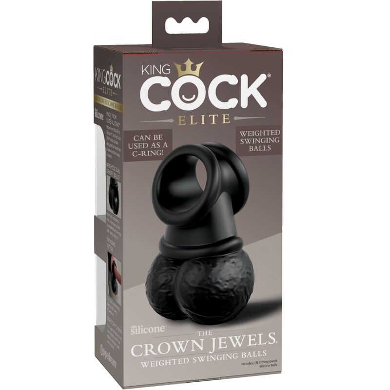 KING COCK - ELITE anneau avec testicule silicone