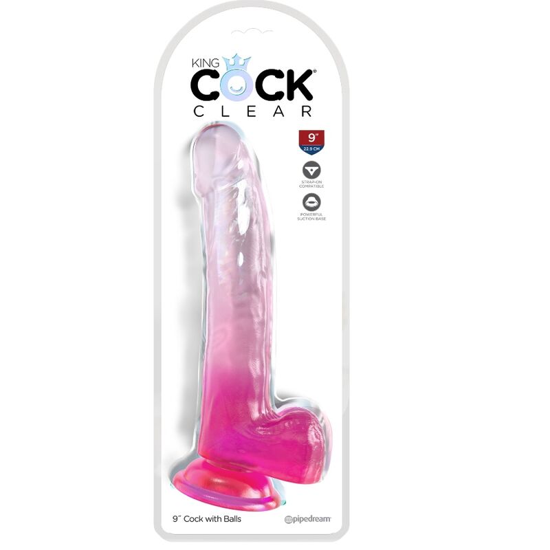 KING COCK - CLEAR gode translucide 20.3 cm rose