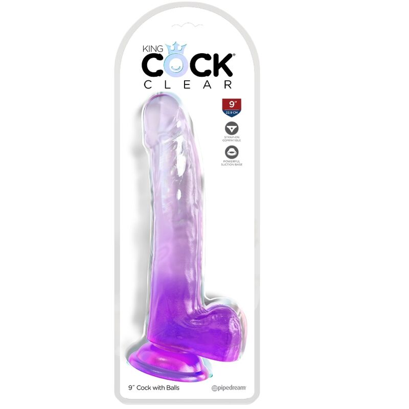 KING COCK - CLEAR gode translucide 20.3 cm violet