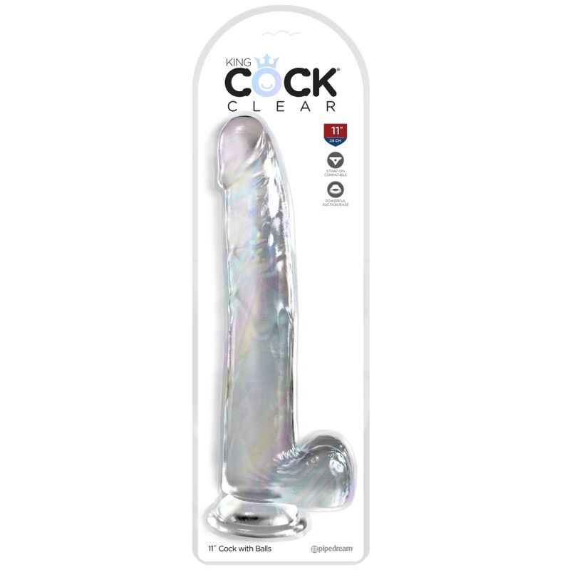 KING COCK - CLEAR gode translucide 24.8 cm transparent