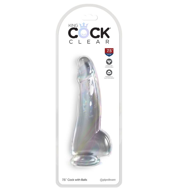 KING COCK - CLEAR gode translucide 15.2 cm transparent