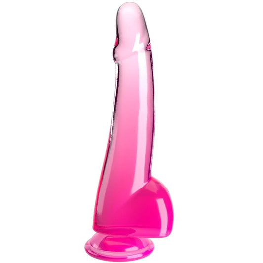 KING COCK - CLEAR gode translucide 19 cm rose