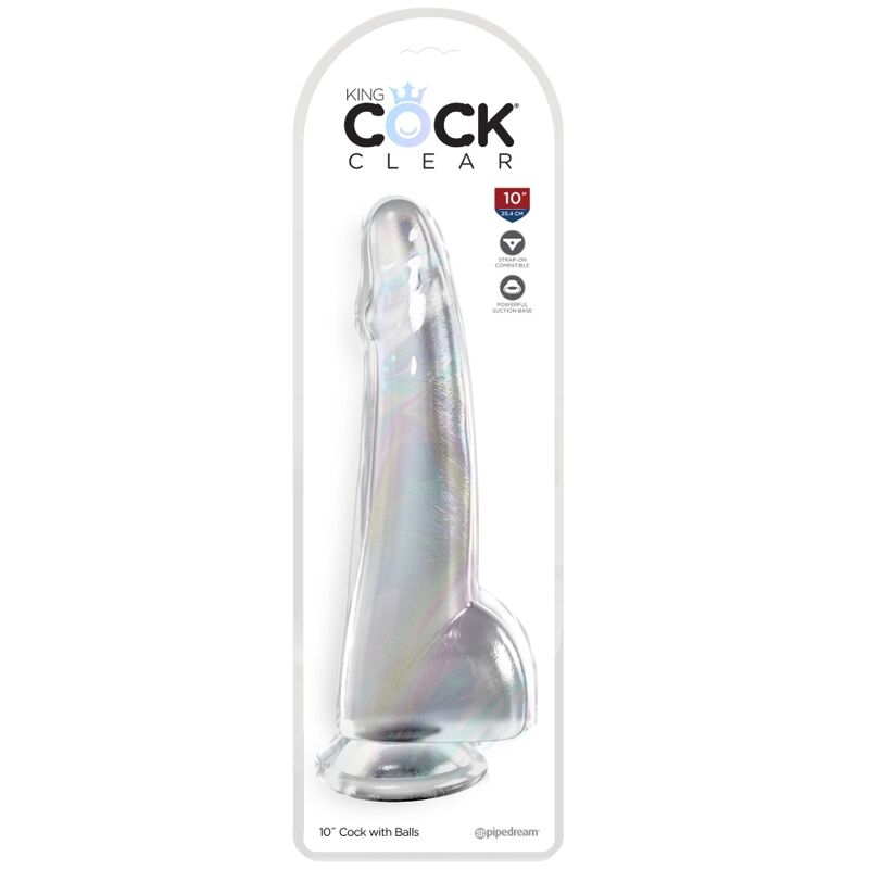 KING COCK - CLEAR gode translucide 19 cm transparent