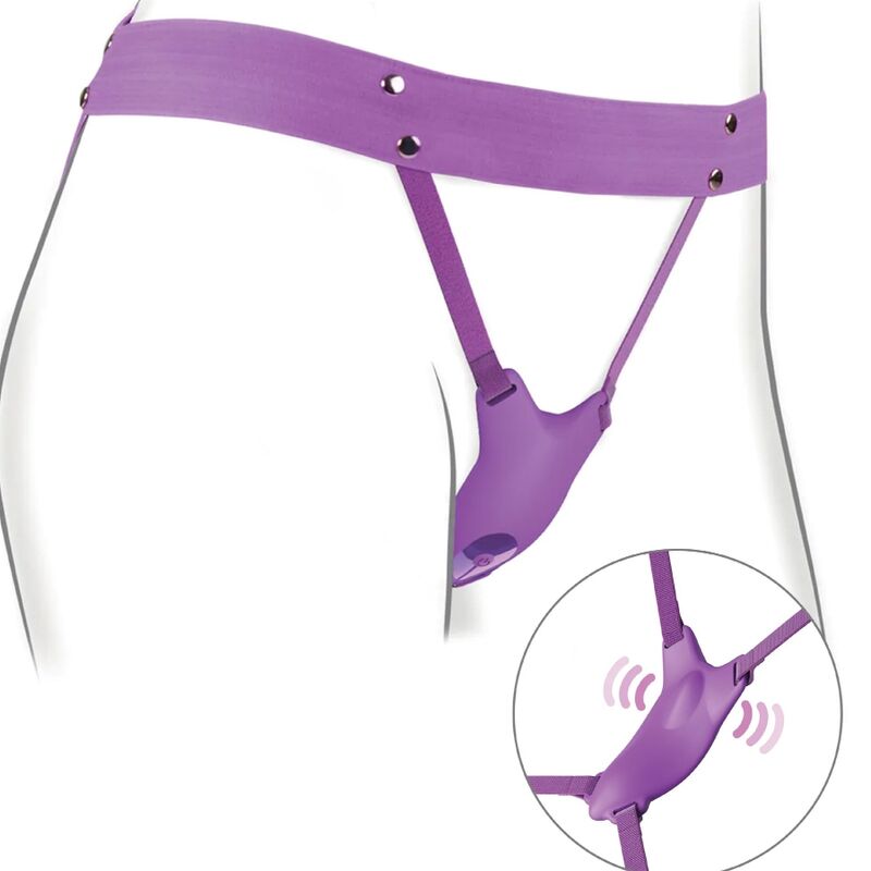 FANTASY FOR HER - harnais papillon vibrant, rechargeable & télécommandé violet