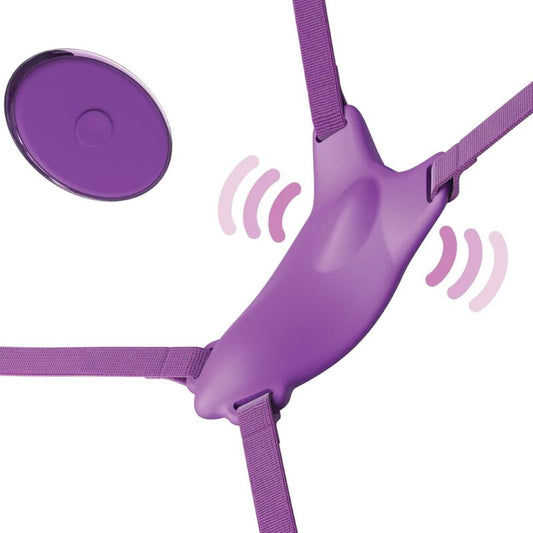 FANTASY FOR HER - harnais papillon vibrant, rechargeable & télécommandé violet