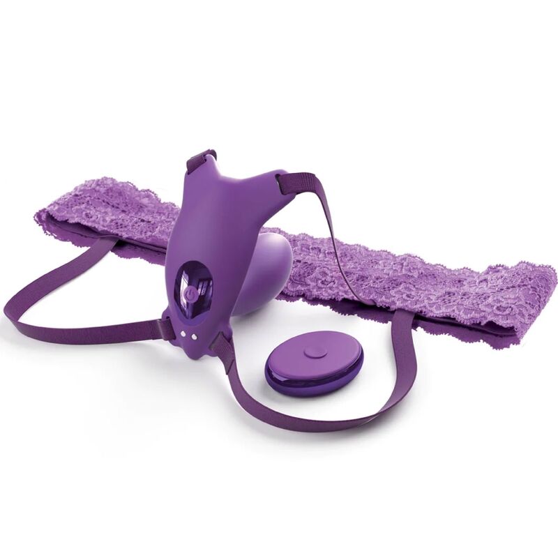 FANTASY FOR HER - harnais papillon du point G avec vibromasseur, rechargeable et télécommandé violet