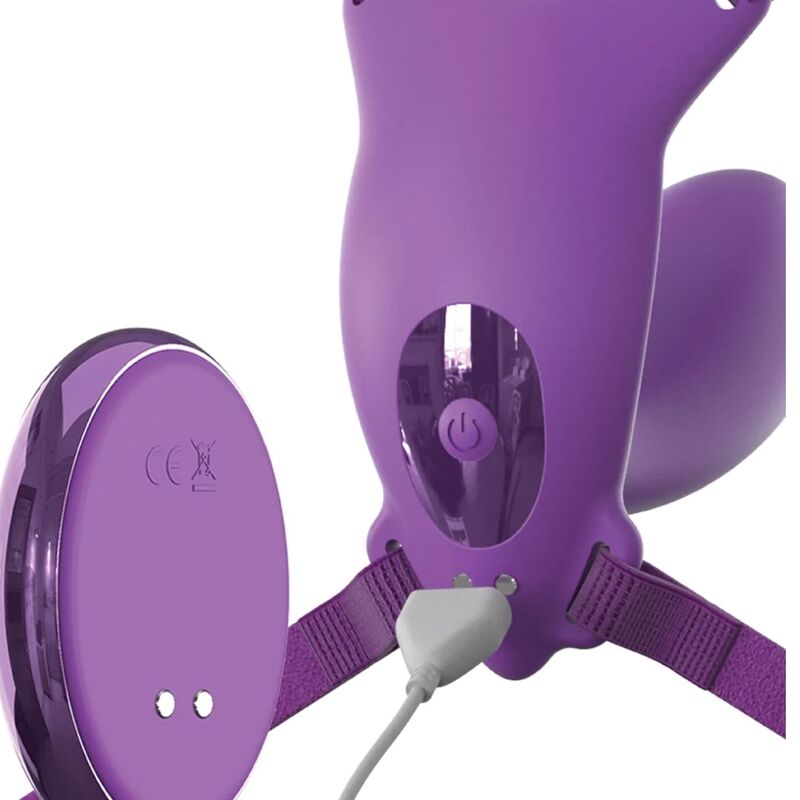 FANTASY FOR HER - harnais papillon du point G avec vibromasseur, rechargeable et télécommandé violet