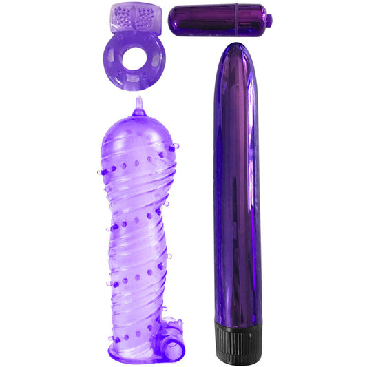 CLASSIX - kit pour couples avec anneau, gaine et balles violet