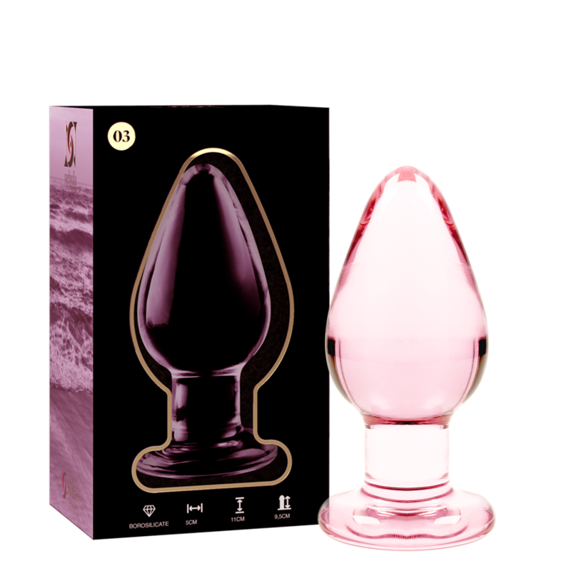 NEBULA IBIZA - plug anal n° 3 verre borosilicate transparent 11 cm -o- 5 cm