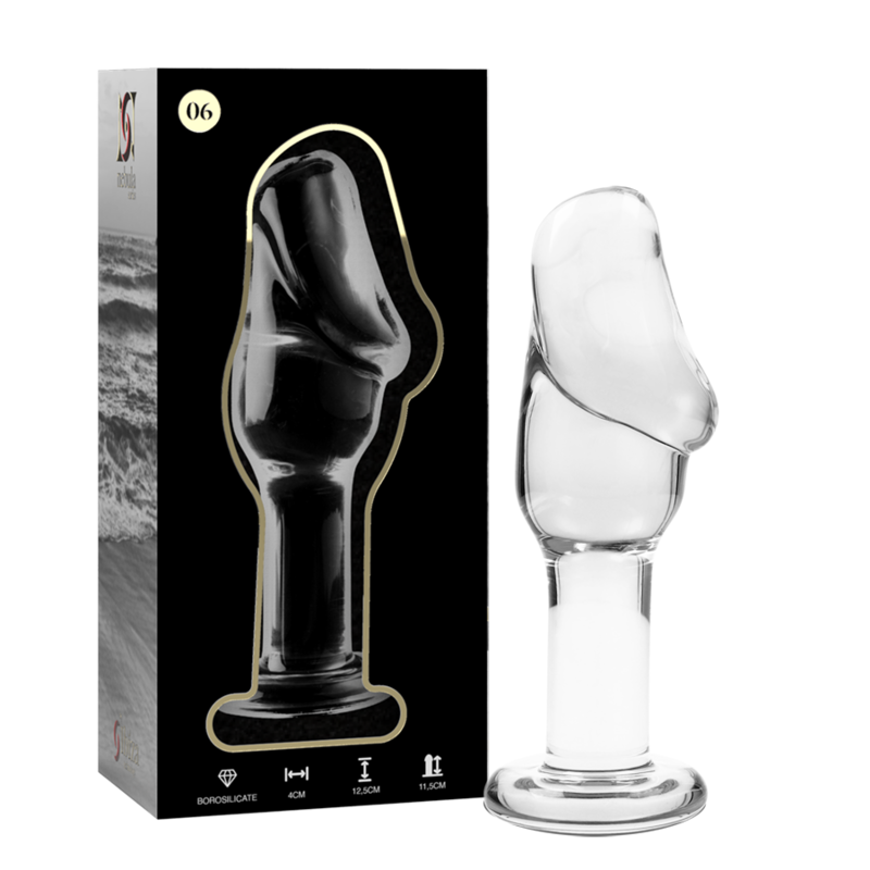 NEBULA IBIZA - plug anal n° 6 verre borosilicate clair 12.5 cm -o- 4 cm