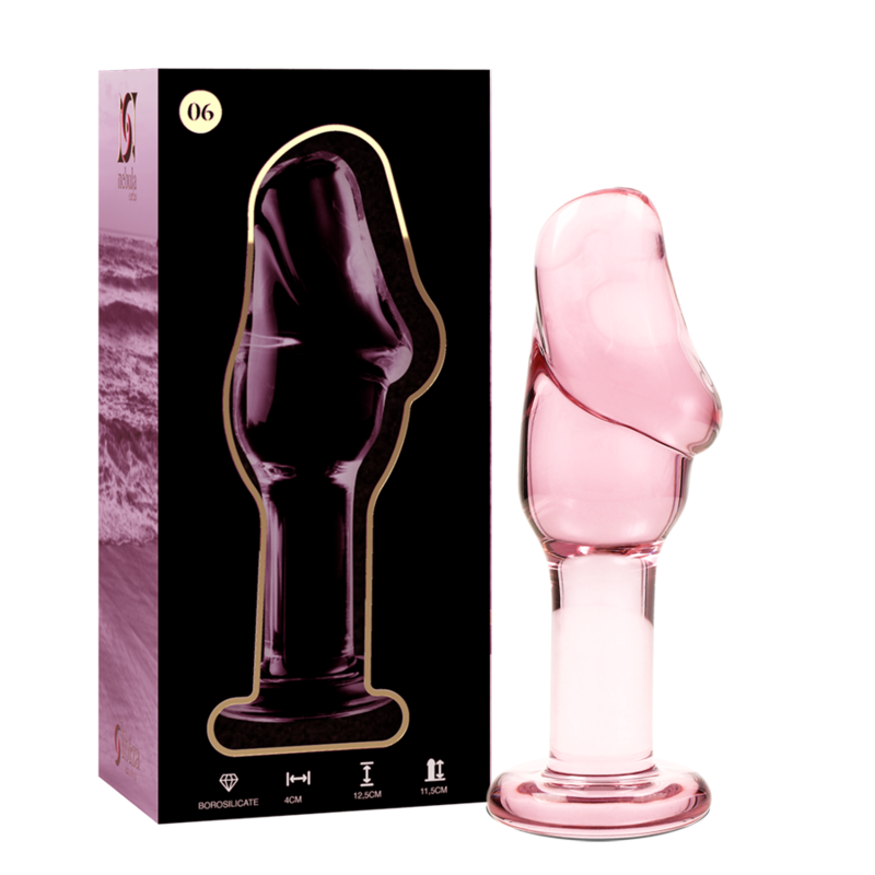 NEBULA IBIZA - plug anal n° 6 verre borosilicate clair 12.5 cm -o- 4 cm