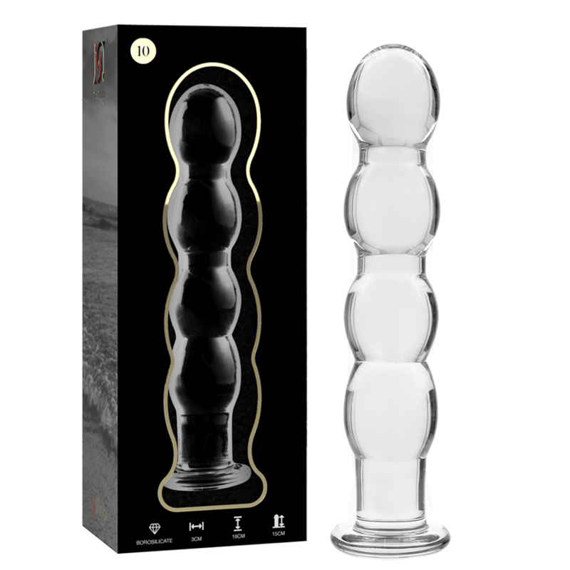 NEBULA IBIZA - n° 10 plug anal en verre borosilicate clair 16.5 cm -o- 3.5 cm