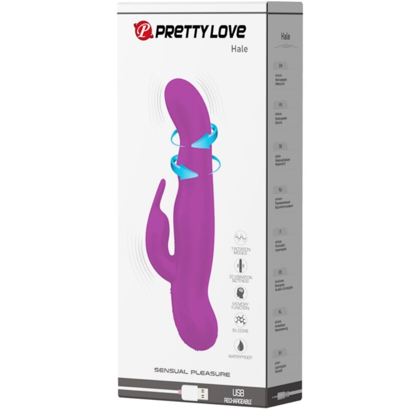 PRETTY LOVE – vibromasseur lapin avec rotation violet HALE