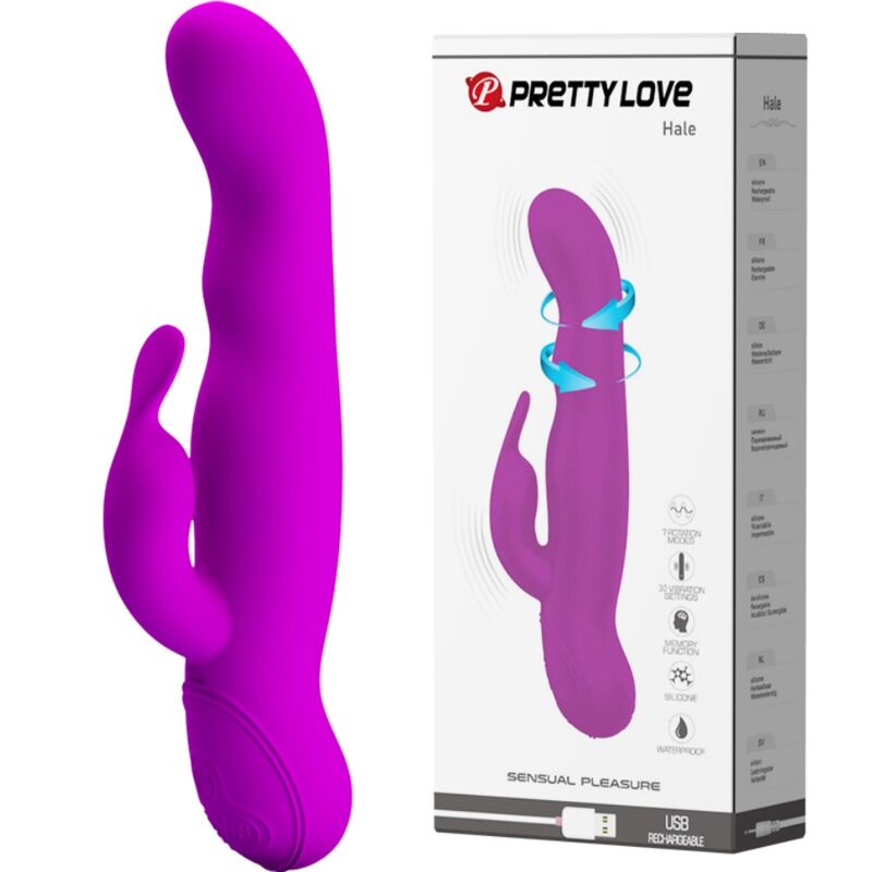 PRETTY LOVE – vibromasseur lapin avec rotation violet HALE