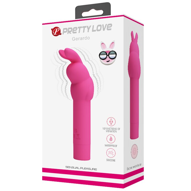 PRETTY LOVE - vibromasseur en silicone lapin GERARDO fuschia