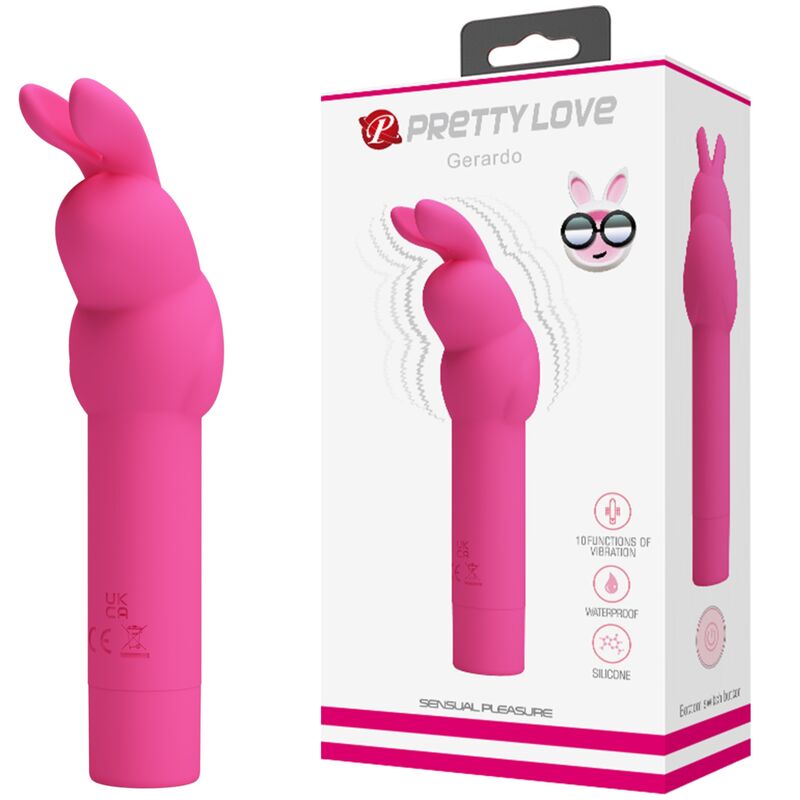 PRETTY LOVE - vibromasseur en silicone lapin GERARDO fuschia