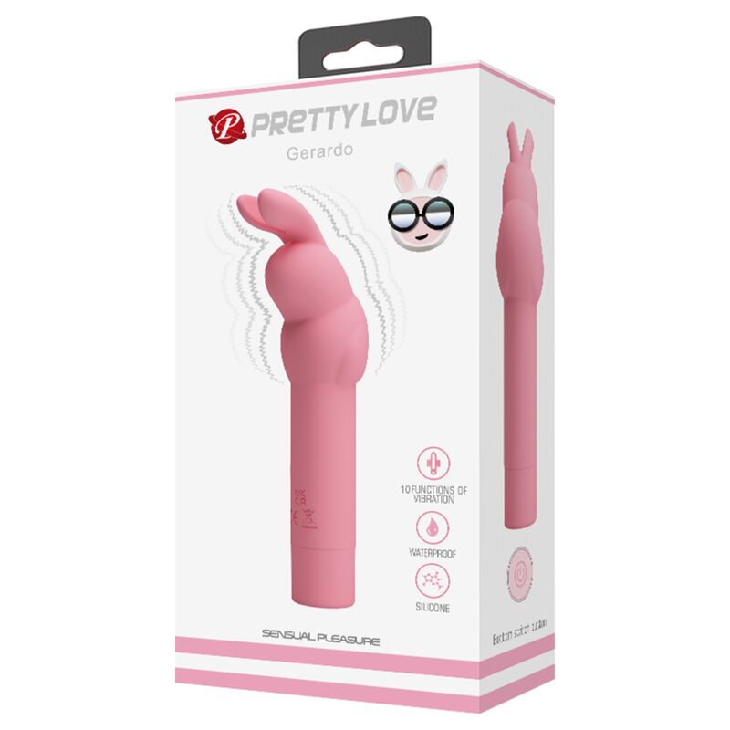 PRETTY LOVE - vibromasseur en silicone lapin rose GERARDO