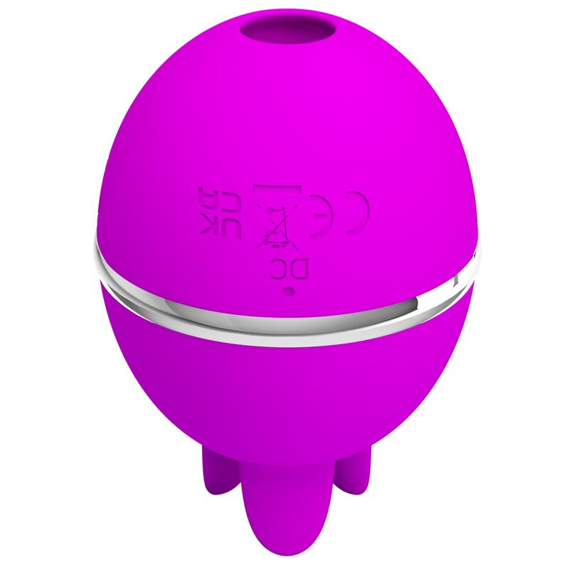 PRETTY LOVE - vibromasseur rond en silicone GEMINI BALL violet