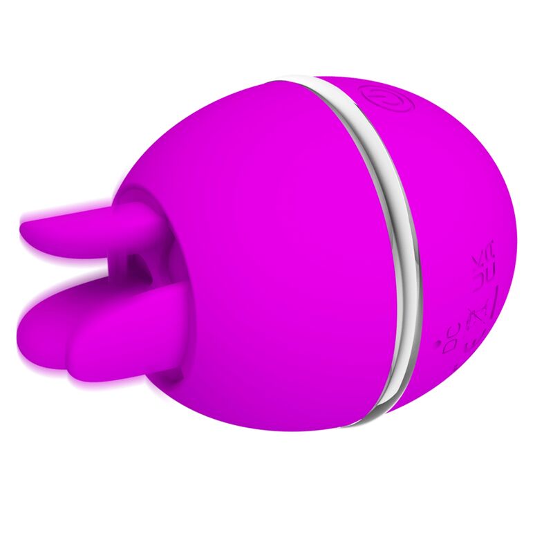 PRETTY LOVE - vibromasseur rond en silicone GEMINI BALL violet