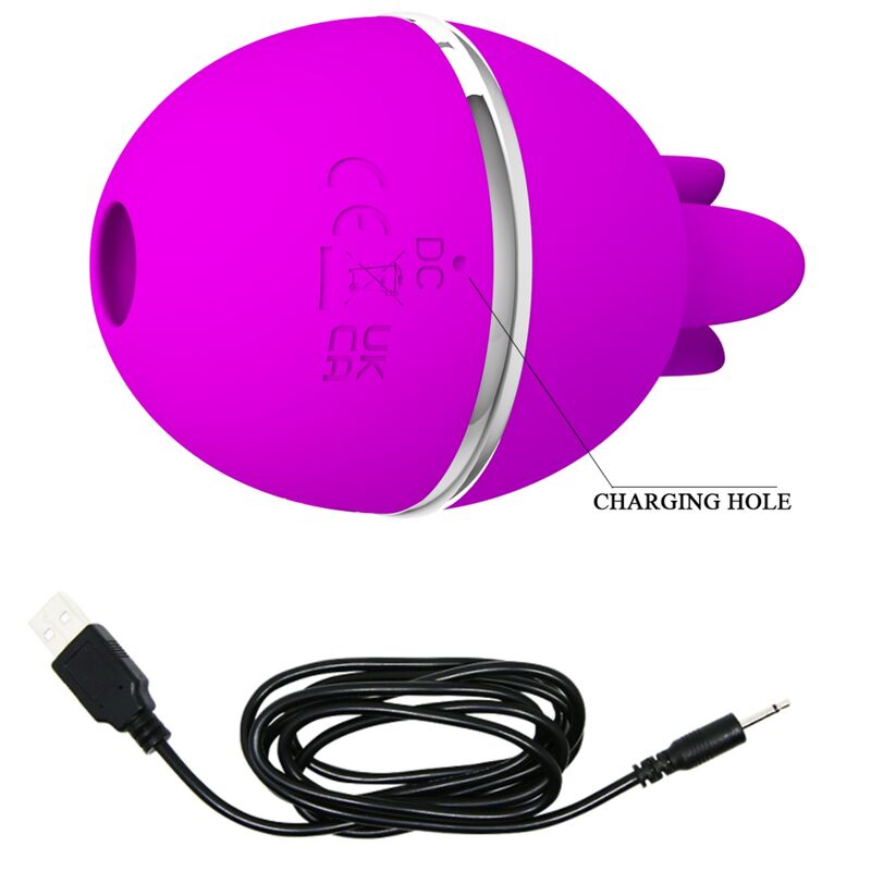 PRETTY LOVE - vibromasseur rond en silicone GEMINI BALL violet