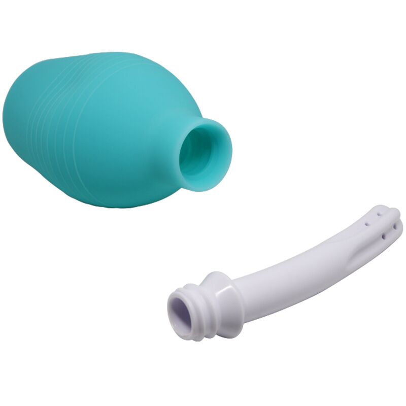 MR PLAY - douche en caoutchouc bleu poire anal