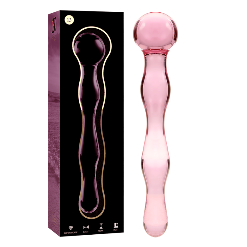 NEBULA IBIZA - n° 13 plug anal en verre borosilicate clair 18 cm -o- 3.5 cm