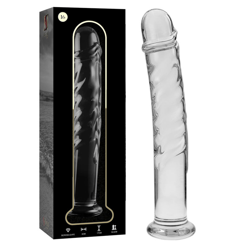 NEBULA IBIZA - n° 16 plug anal en verre borosilicate clair 18.5 cm -o- 3 cm