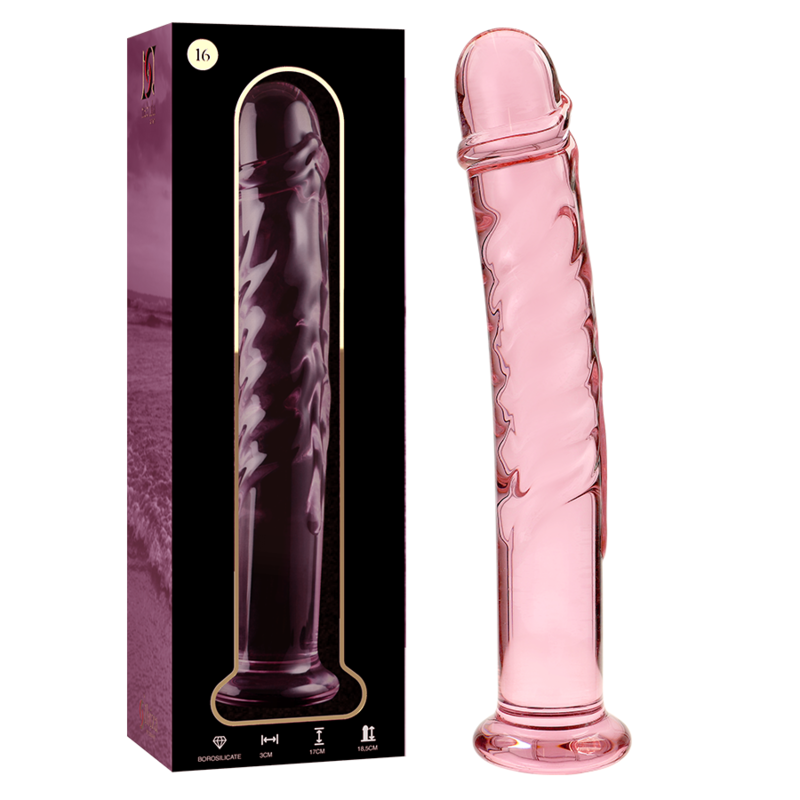 NEBULA IBIZA - n° 16 plug anal en verre borosilicate clair 18.5 cm -o- 3 cm