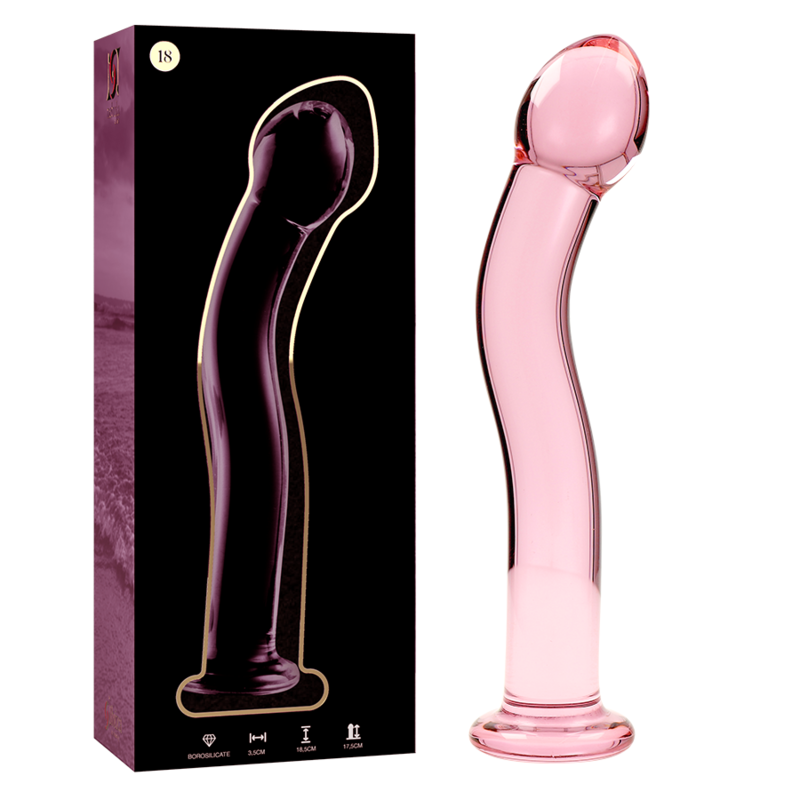 NEBULA IBIZA - n° 18 plug anal en verre borosilicate clair 18.5 cm -o- 3.5 cm