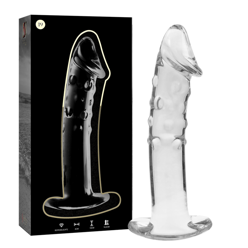 NEBULA IBIZA - n° 19 plug anal en verre borosilicate clair 18.5 cm -o- 4 cm