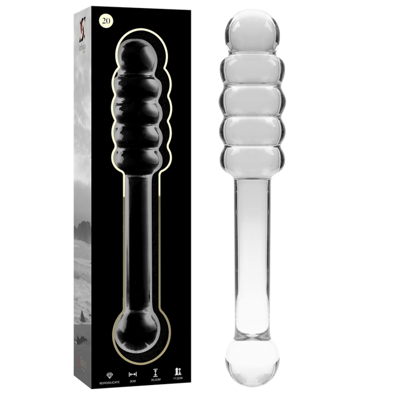 NEBULA IBIZA - n° 20 plug anal en verre borosilicate clair 20.5 cm -o- 3 cm