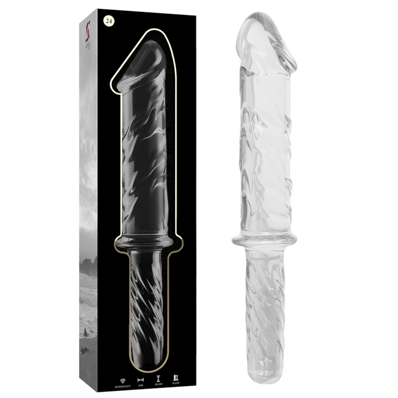 NEBULA IBIZA - n° 24 plug anal en verre borosilicate clair 28.5 cm -o- 5 cm