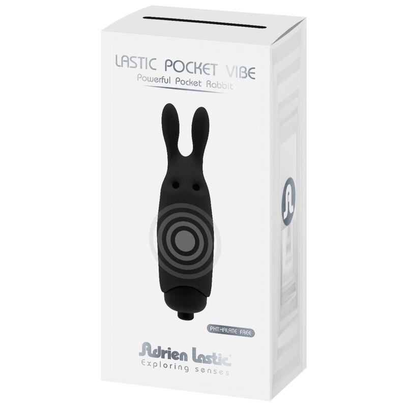 ADRIEN LASTIC - vibromasseur LASTIC POCKET lapin noir