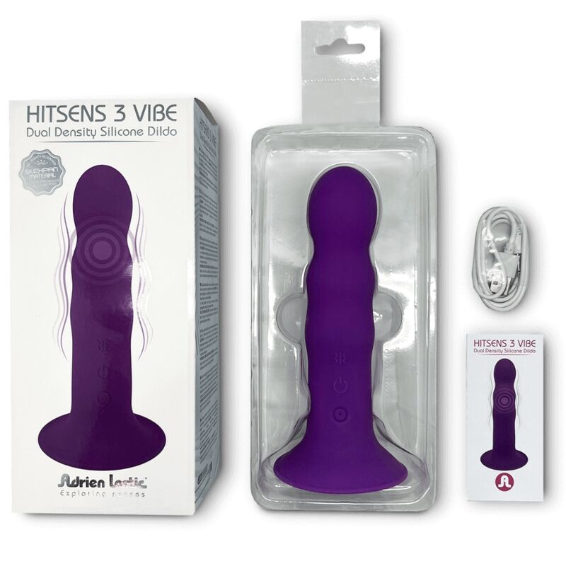 ADRIEN LASTIC - gode en silicone HITSENS VIBE 3 violet