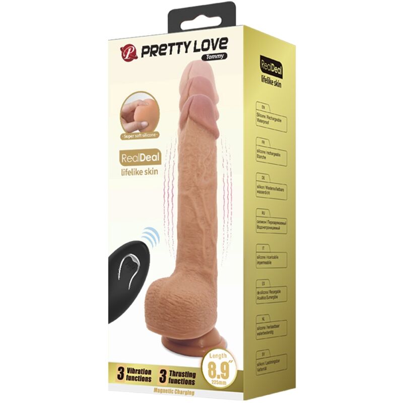 PRETTY LOVE - vibromasseur gode réaliste TOMMY 22.5 cm