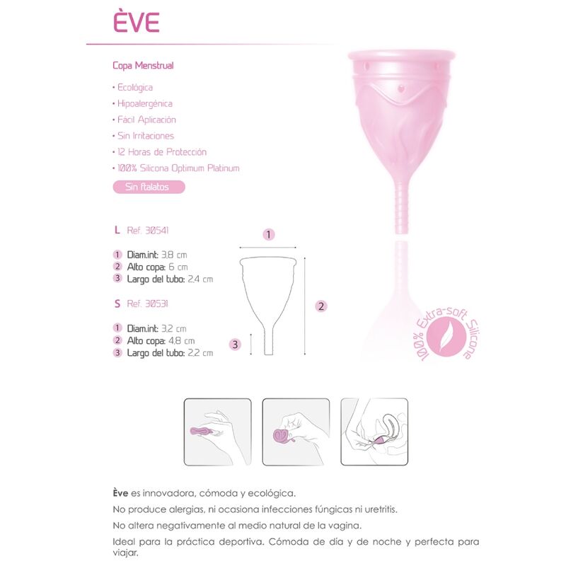 FEMINTIMATE - COUPE MENSTRUELLE EN SILICONE EVE TAILLE L