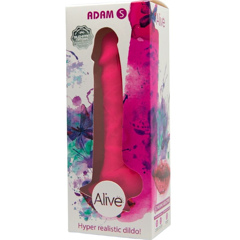 ALIVE - pénis réaliste d'ADAM s fuchsia 17,75 cm