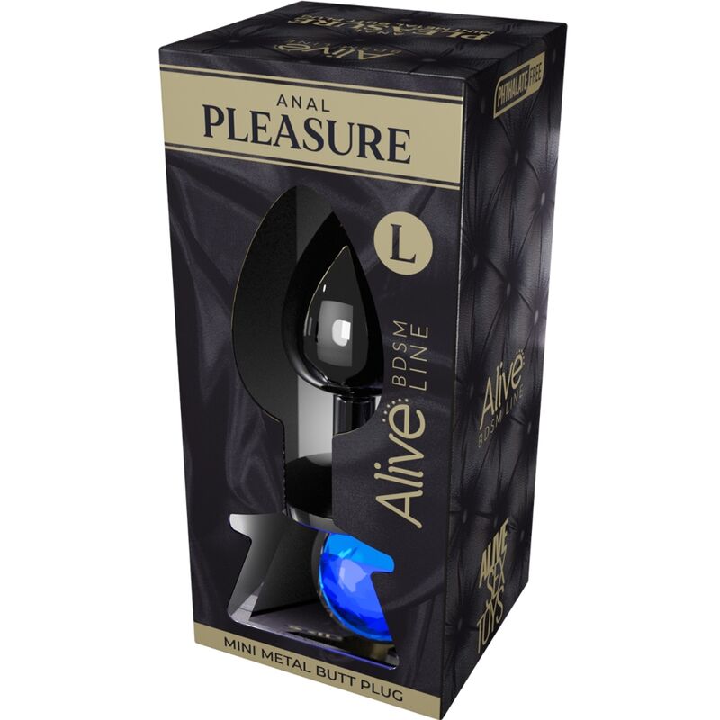 ALIVE - ANAL PLEASURE mini plug anal métal bleu taille L