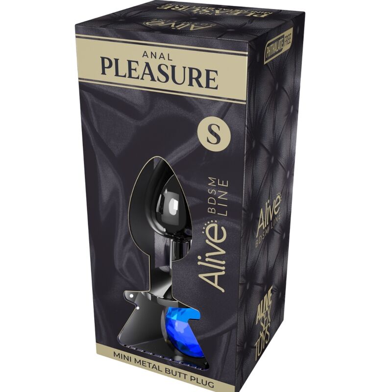 ALIVE - ANAL PLEASURE mini plug anal métal bleu taille S