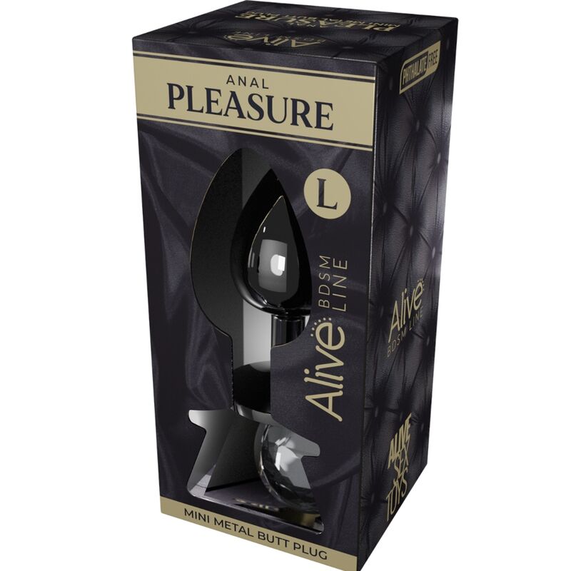 ALIVE – ANAL PLEASURE mini plug anal métal noir taille L