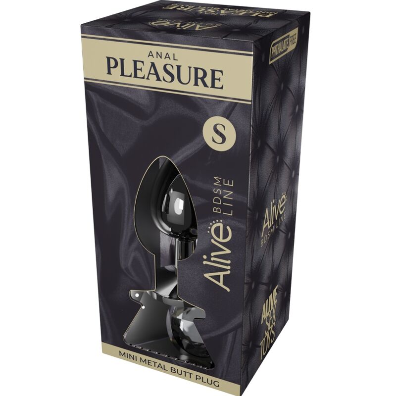 ALIVE - ANAL PLEASURE mini plug anal métal noir taille S