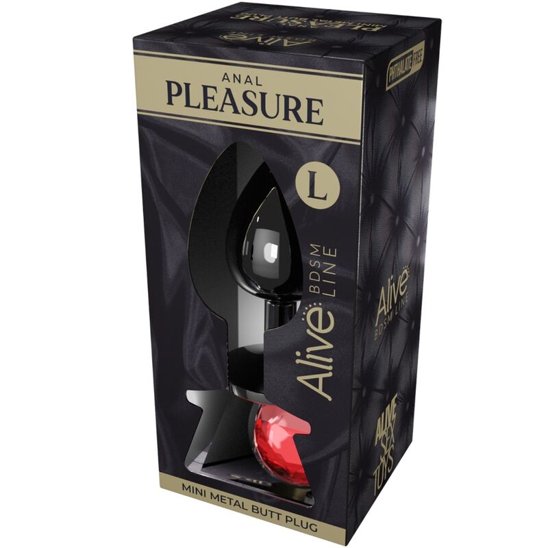 ALIVE - ANAL PLEASURE mini plug anal métal rouge taille L