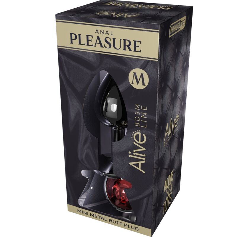 ALIVE - ANAL PLEASURE mini plug anal métal rouge taille M