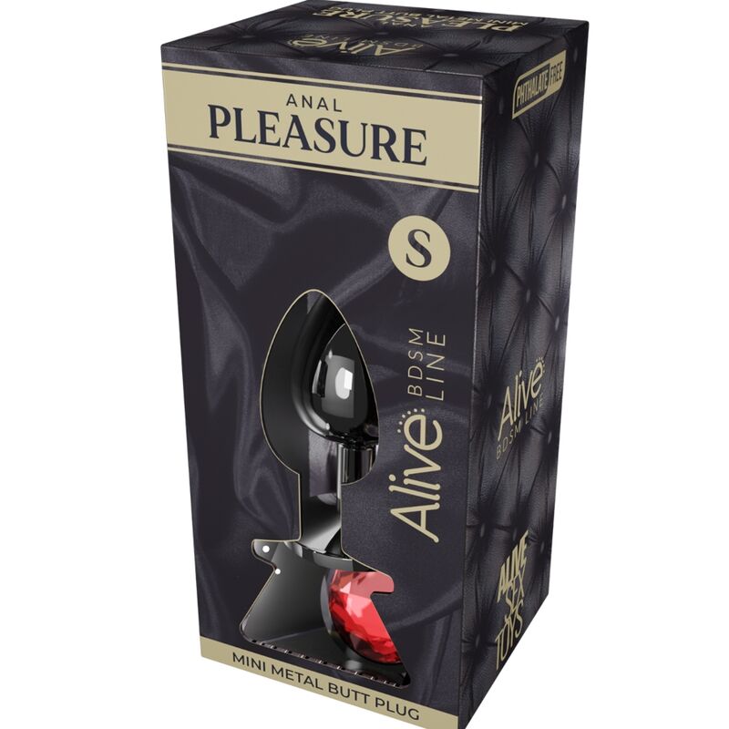 ALIVE - ANAL PLEASURE mini plug anal métal rouge taille S