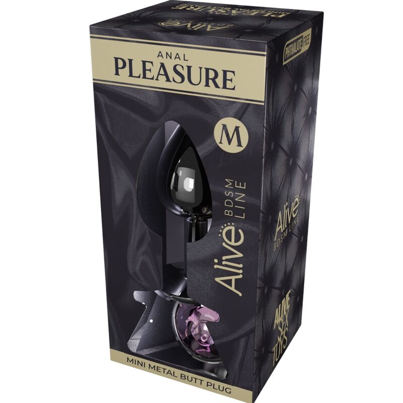 ALIVE - ANAL PLEASURE mini plug métal rose taille M