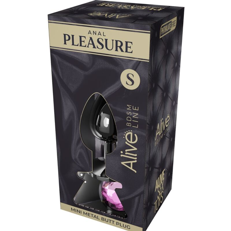 ALIVE - ANAL PLEASURE mini plug métal rose taille S