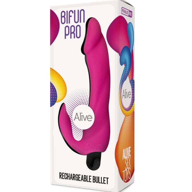 ALIVE - gode vibromasseur BIFUN PRO rose 14,9 cm