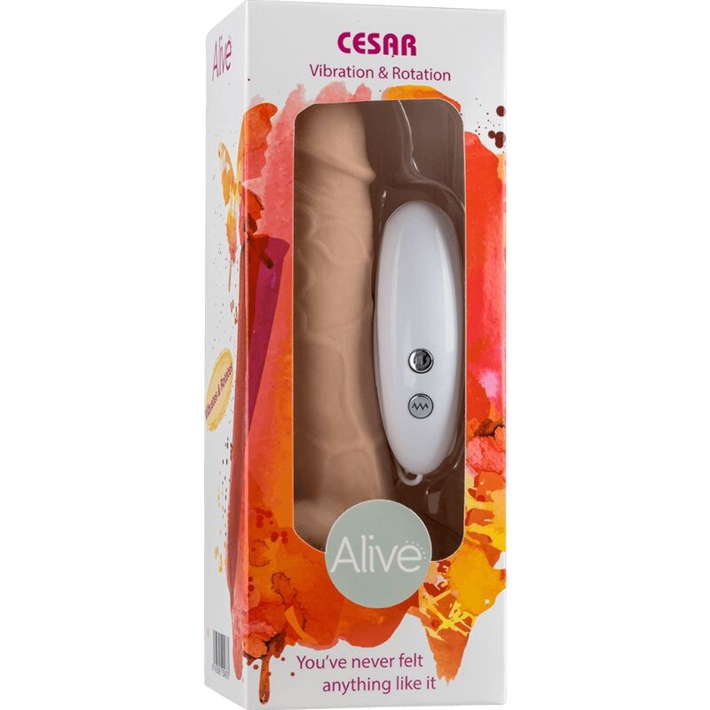 ALIVE - vibromasseur & avec rotation de pénis réaliste CESAR 17,5 cm