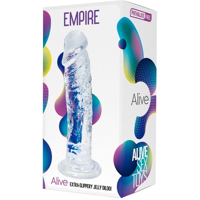 ALIVE - pénis réaliste EMPIRE transparent 19,3 cm