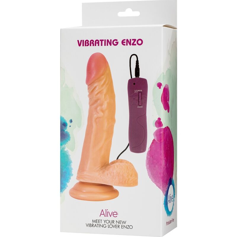 ALIVE - vibromasseur pénis réaliste ENZO 21 cm